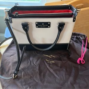 Brand New  black $ ivory Kate Spade Purse - Brand new with tags